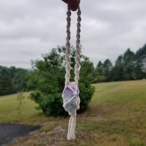 Handmade crystal hanger for car mirror or home